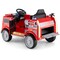 Red Plastic Ride-On Fire Truck with Remote Control, Extinguisher, and Lights